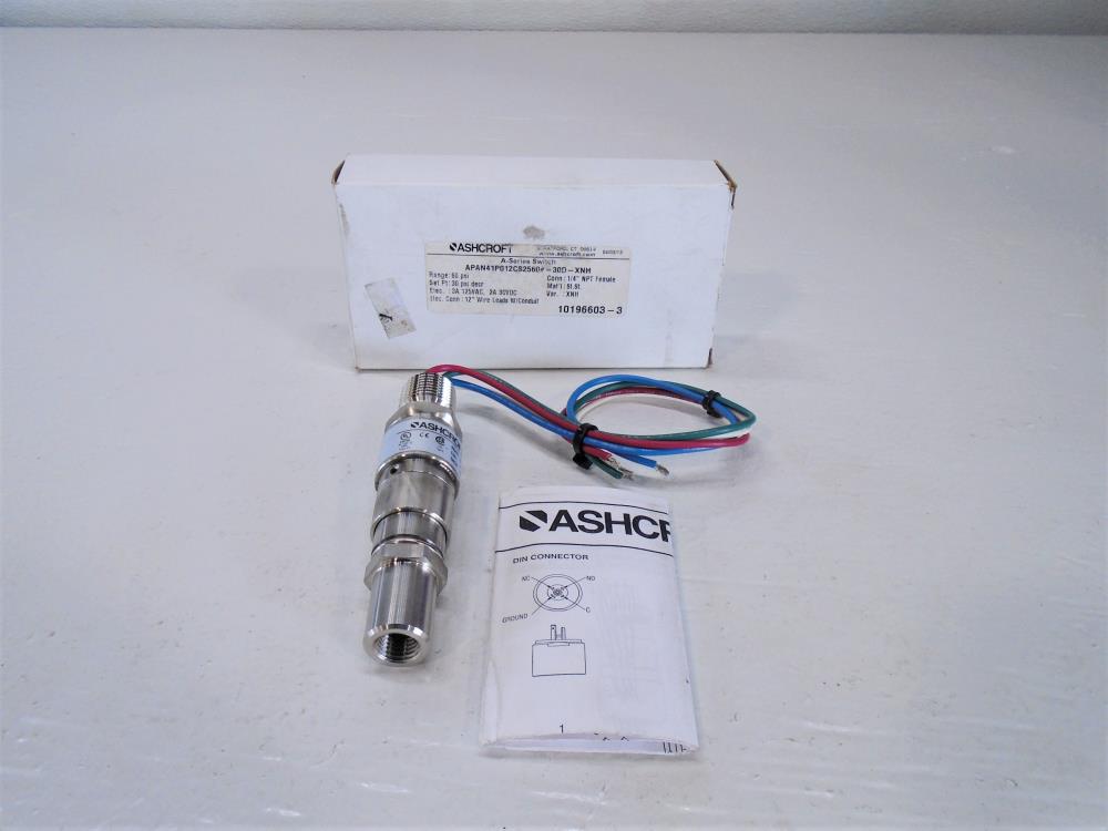 Ashcroft ASeries 60 PSI Pressure Switch, APAN41P012CS256030DXNH